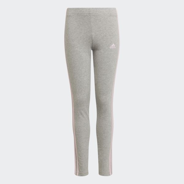 Medium Grey Adidas Essentials 3-Stripes Leggings Hot