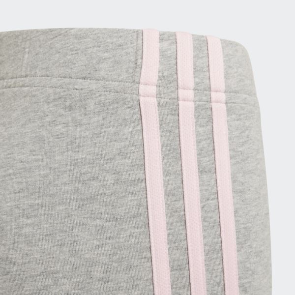 Medium Grey Adidas Essentials 3-Stripes Leggings Hot