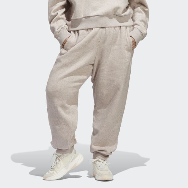 Adidas Taupe Mel ALL SZN Fleece Pants (Plus Size)