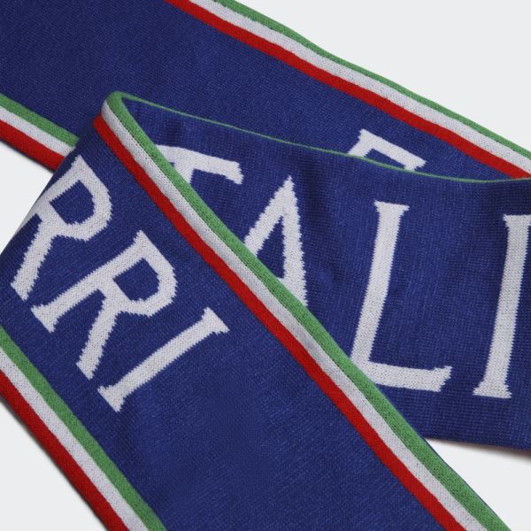 Blue Adidas Italy Soccer Scarf