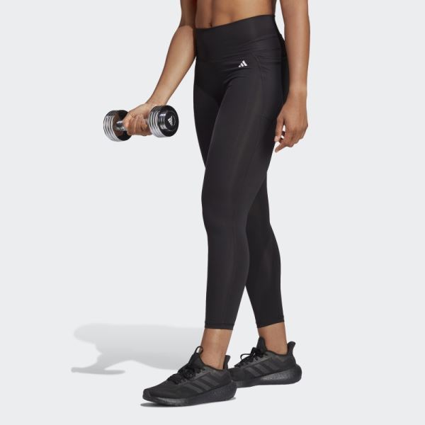 Optime Stash Pocket High-Waisted 7/8 Leggings Adidas Black