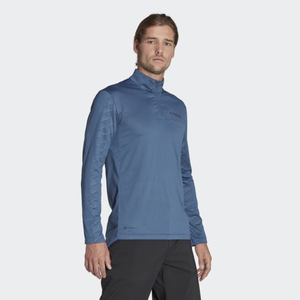 Steel Adidas TERREX Multi Half-Zip Tee