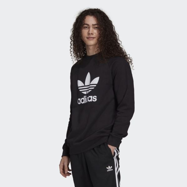 Adidas ADICOLOR CLASSICS TREFOIL CREWNECK Black SWEATSHIRT