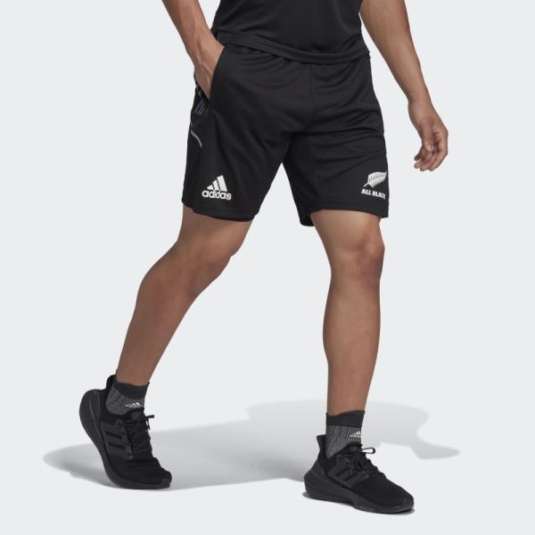 Black Adidas All Blacks Rugby Gym Shorts