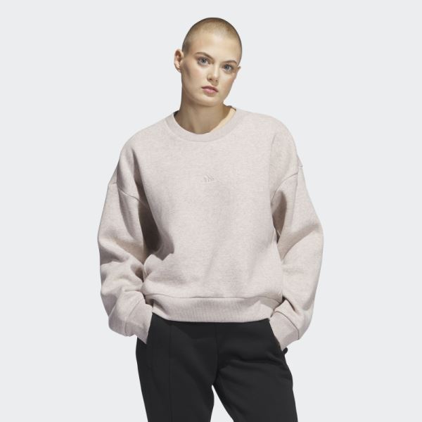 Taupe Mel Adidas ALL SZN Fleece Sweatshirt