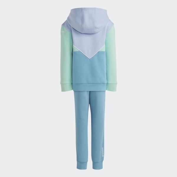 Adidas Blue Adicolor Hoodie Set