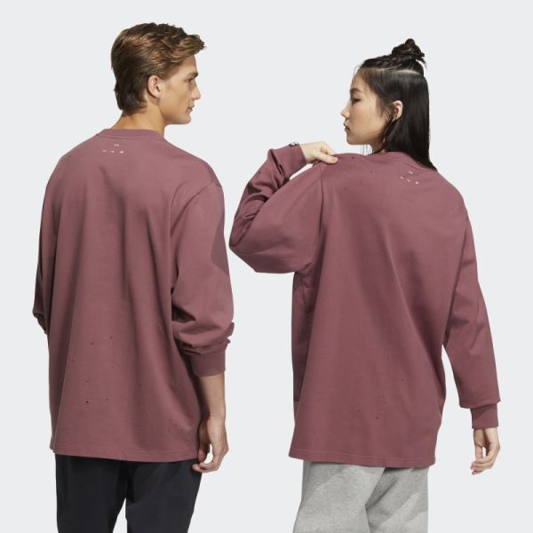 Adidas Burgundy Song for the Mute Long Sleeve Tee