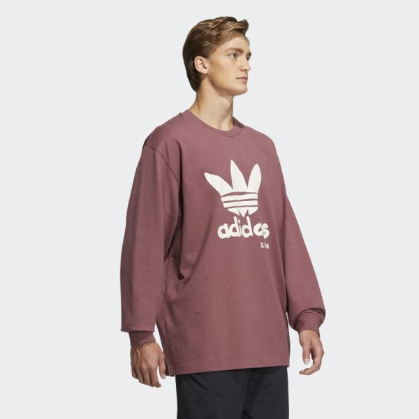 Adidas Burgundy Song for the Mute Long Sleeve Tee