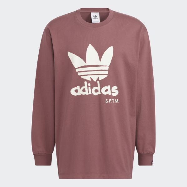 Adidas Burgundy Song for the Mute Long Sleeve Tee