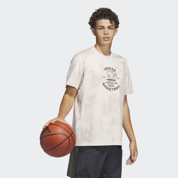 Adidas Quartz Worldwide Hoops Basketball Graphic Tee