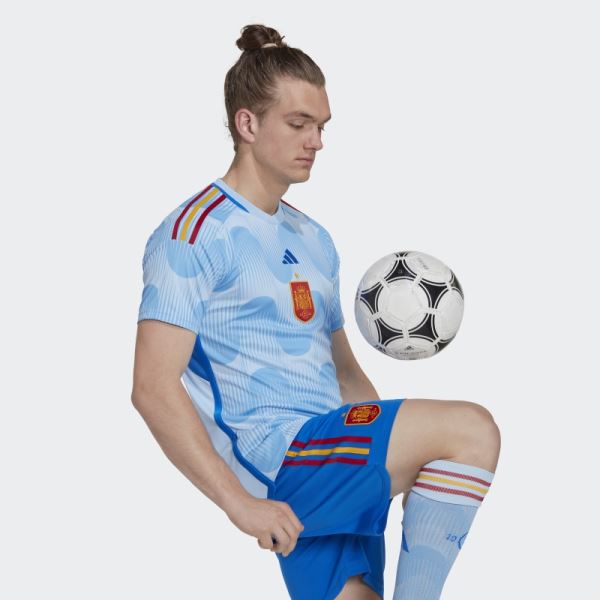 Spain 22 Away Jersey Adidas Glow Blue