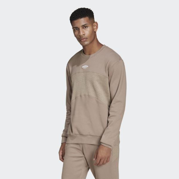 Adidas Chalky Brown R.Y.V. Basic Crew Sweatshirt