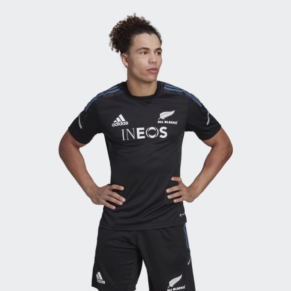 All Blacks Rugby Performance Tee Black Adidas