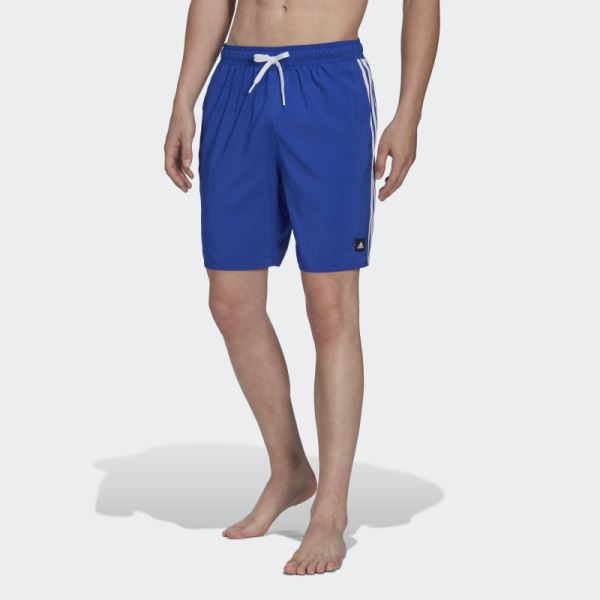 Blue 3-Stripes CLX Swim Shorts Adidas