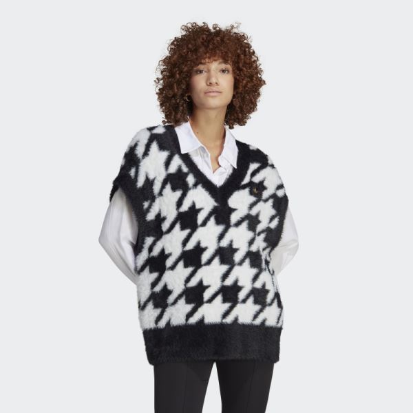 Black Houndstooth Vest Adidas