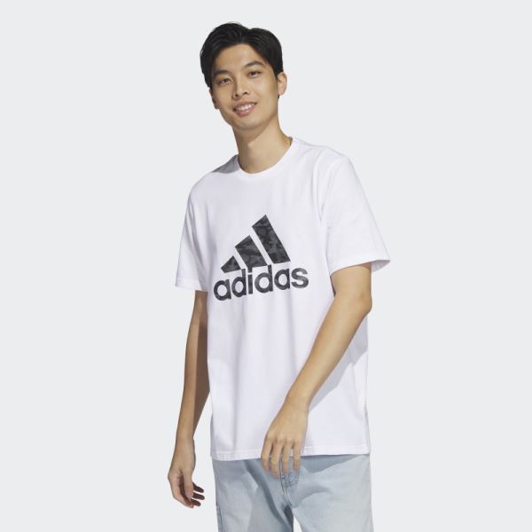 Camo Short Sleeve Tee Adidas White