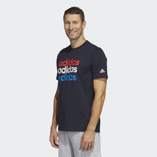 Ink Adidas Multi Linear Sportswear Graphic Tee (Short Sleeve)