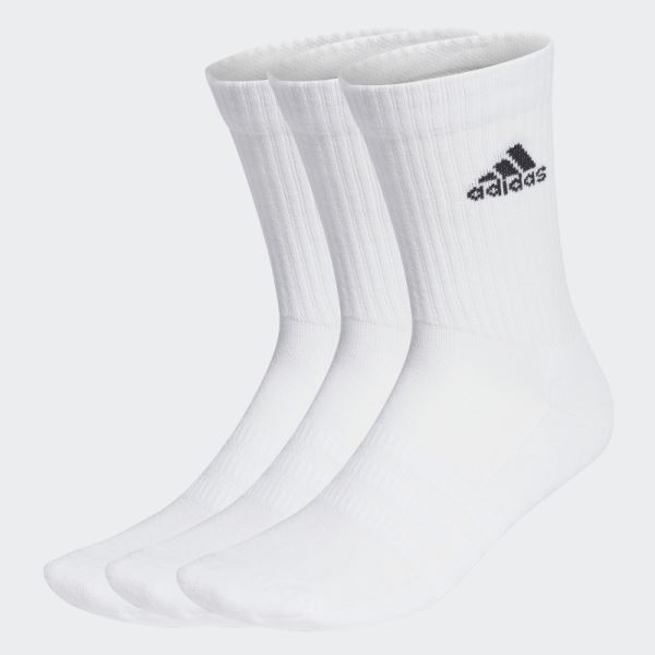 Adidas Cushioned Crew Socks 3 Pairs Black Hot