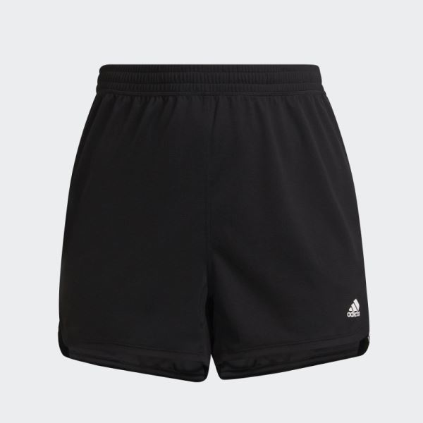 Adidas Black Pacer 3-Stripes Knit Shorts (Plus Size)