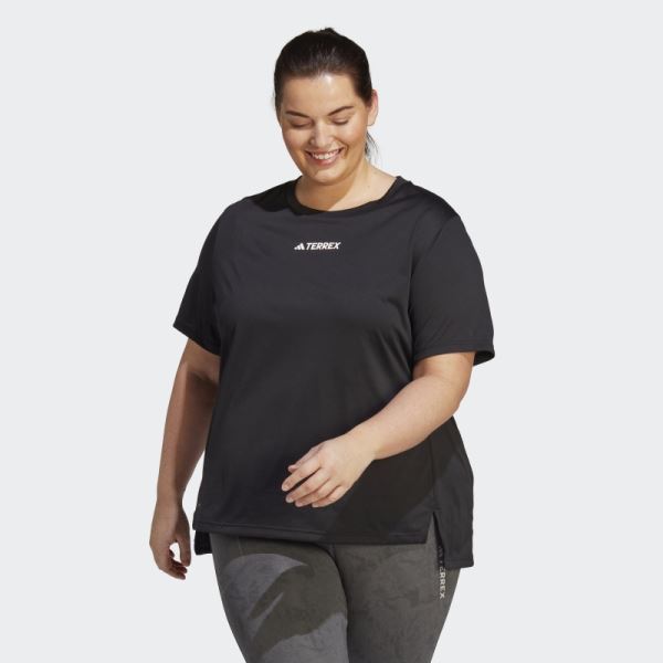 Terrex Multi Tee (Plus Size) Black Adidas