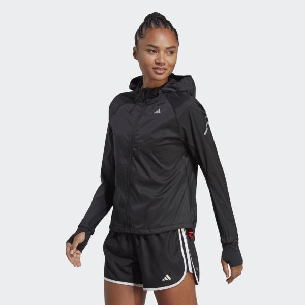 Adidas Fast Running Jacket Black