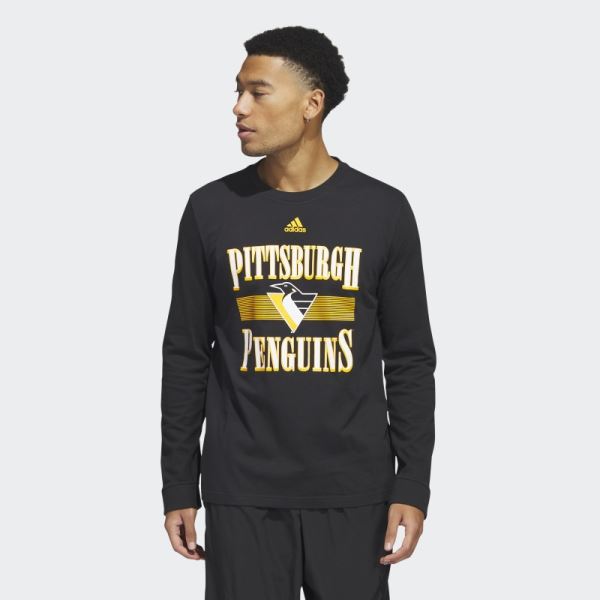 Adidas Black Penguins Playmaker Long Sleeve Tee