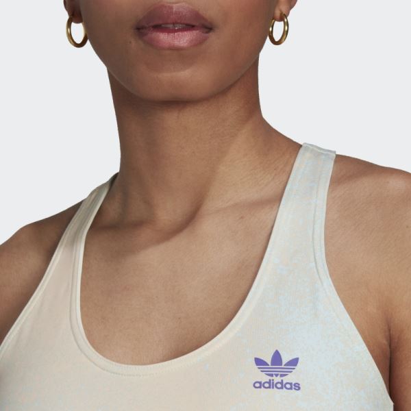 Allover Print Bra Top Blue Adidas