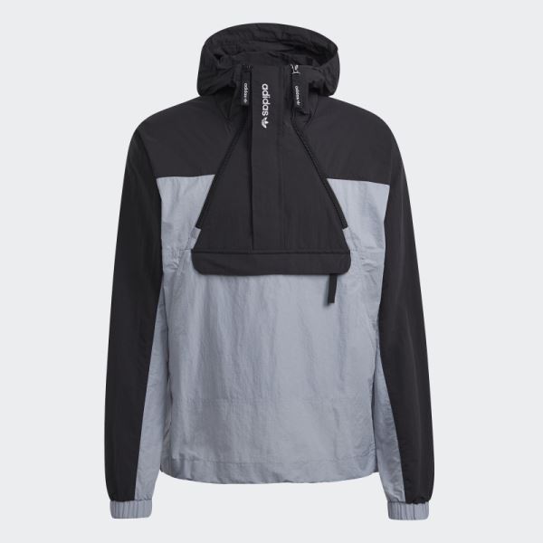 Adidas Adventure Mishmash Blocked Shell Jacket Black Fashion