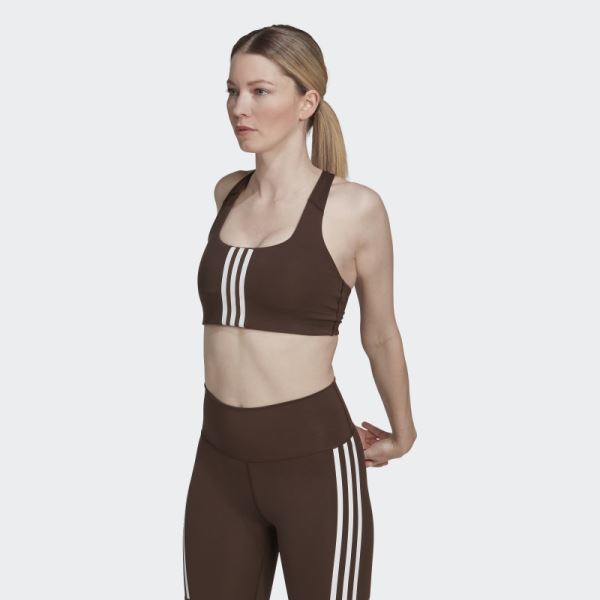 Adidas Powerimpact Training Medium-Support Bra Brown