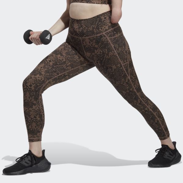 Adidas Earth Optime Stash Pocket Training Animal Print 7/8 Leggings