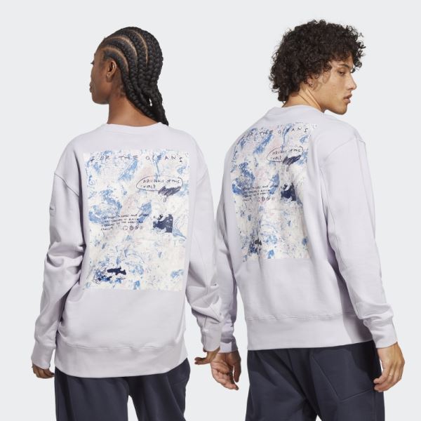 Silver Dawn Adidas x Parley Sweatshirt (Gender Neutral) Fashion