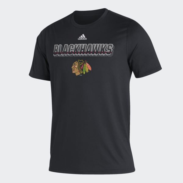 Adidas Black Blackhawks Tee