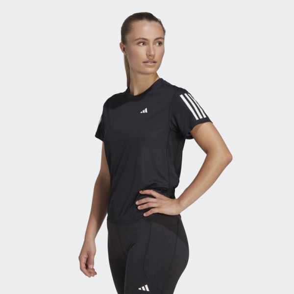 Black Adidas Own the Run Tee Stylish