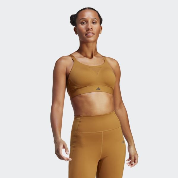 Tailored Impact Training High-Support Bra Bronze Adidas