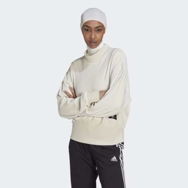 Adidas Aluminium Holidayz Cozy Velour Sweatshirt