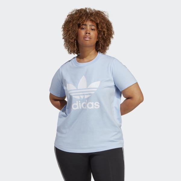 Blue Dawn Adidas Adicolor Classics Trefoil Tee (Plus Size)