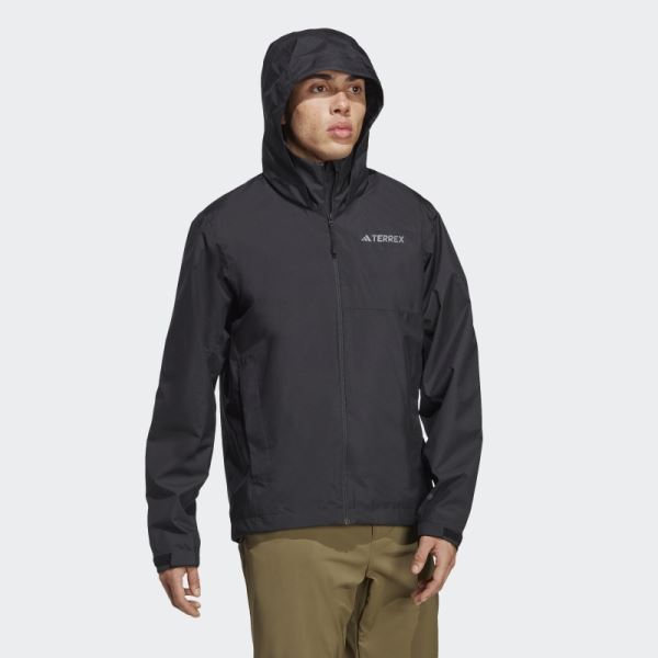 Adidas Black Terrex Multi RAIN.RDY 2-Layer Rain Jacket