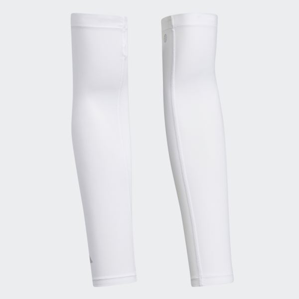 White Adidas Arm Sleeves Wrist-Length