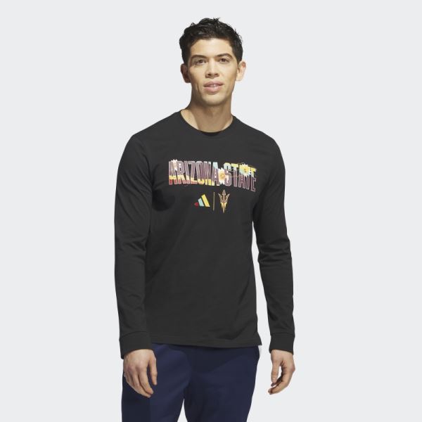 Black Adidas Sun Devils Long Sleeve Tee