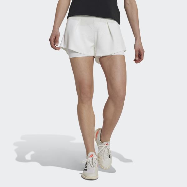 White Adidas Tennis London Shorts