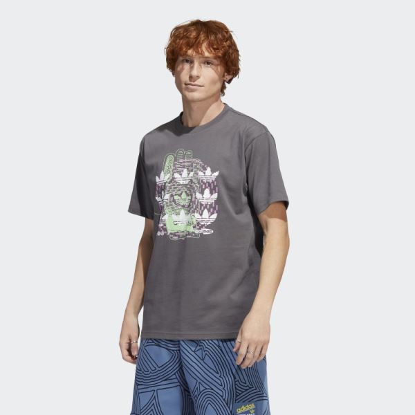 Grey Hypersport Multi Trefoil T-Shirt Adidas