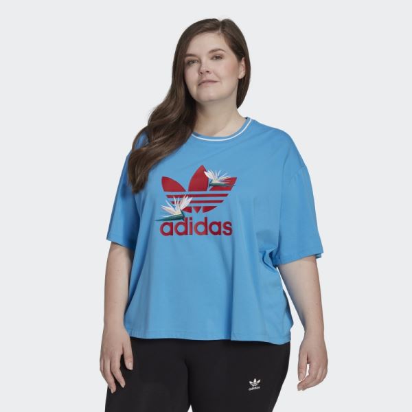 Blue Thebe Magugu Loose Tee (Plus Size) Adidas