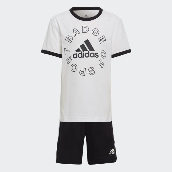 Adidas Essentials Logo Summer Set White