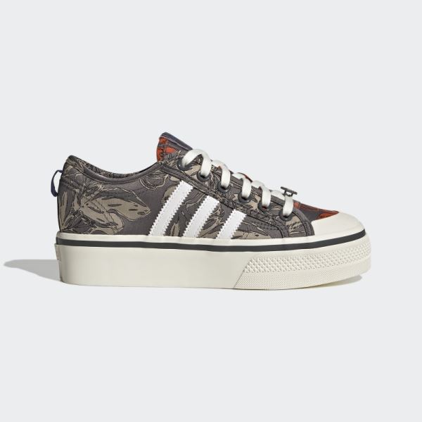 Orange Adidas Nizza Platform Shoes