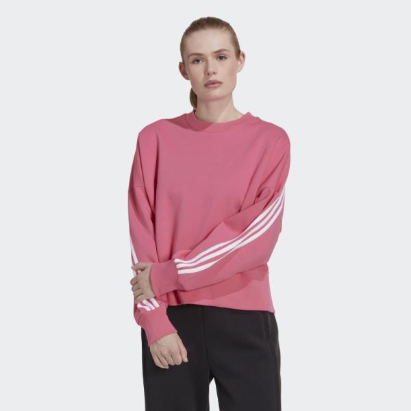 Magenta Adidas Sportswear Future Icons 3-Stripes Sweatshirt Hot