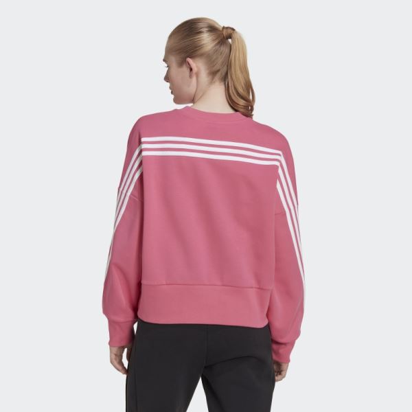 Magenta Adidas Sportswear Future Icons 3-Stripes Sweatshirt Hot