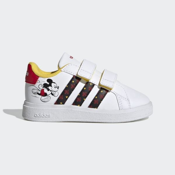 Adidas x Disney Grand Court Mickey Hook-and-Loop Shoes White