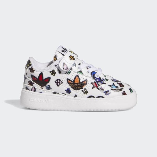 White Jeremy Scott Forum 84 Low Mono Shoes Adidas