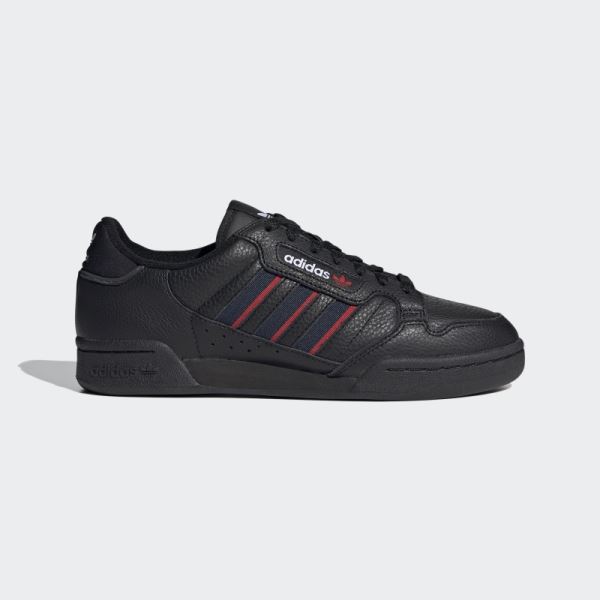 Black Continental 80 Stripes Shoes Adidas