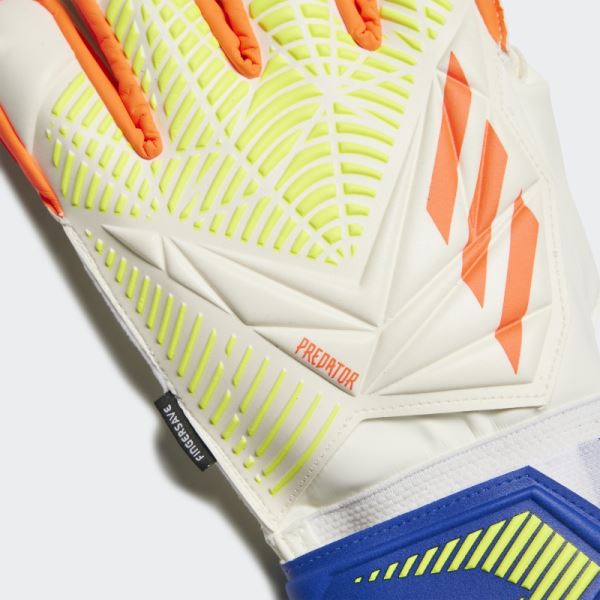 Predator Edge Fingersave Match Gloves White Adidas